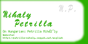 mihaly petrilla business card